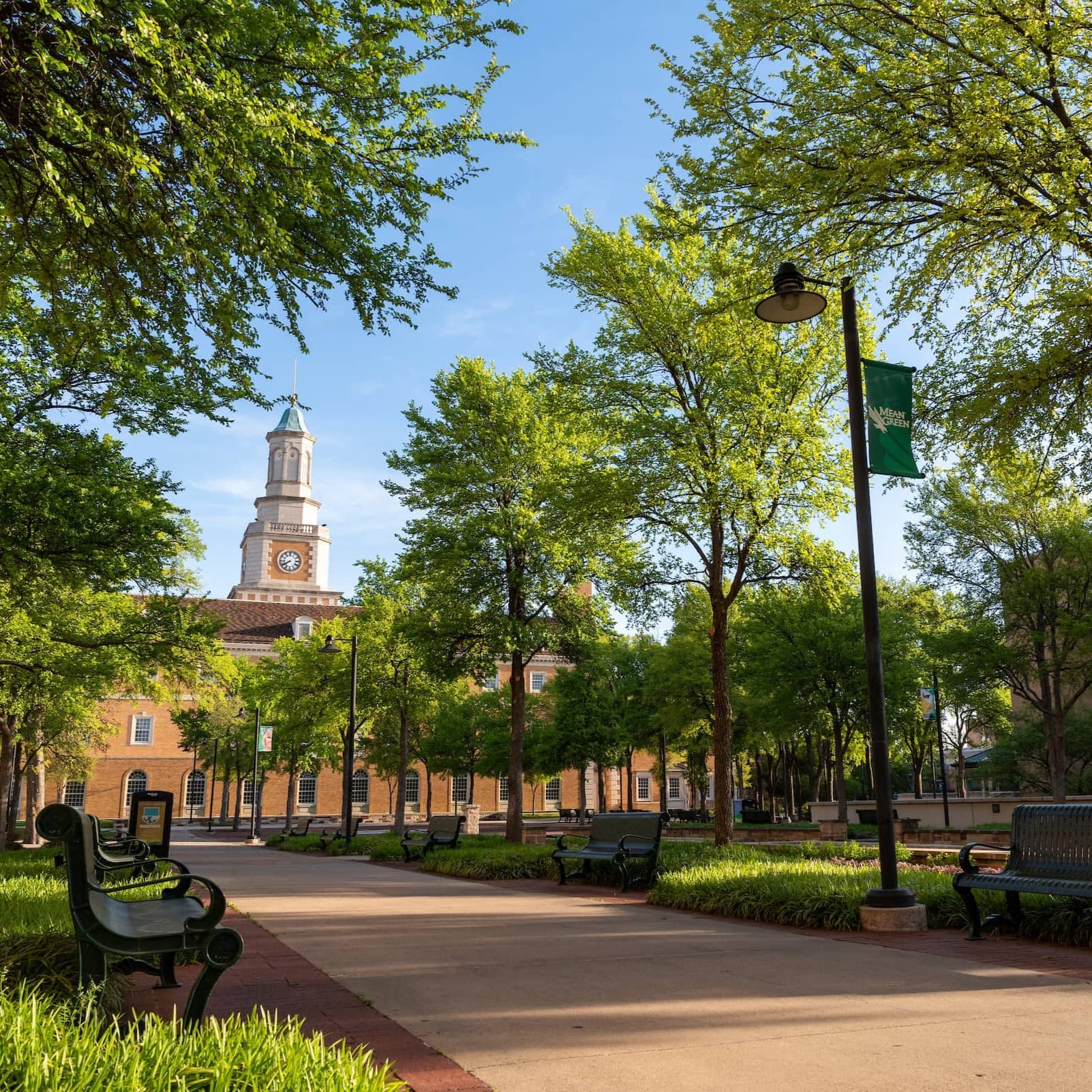 Image of Hurley Administration Building on spring day